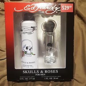 Skulls and roses body spray set